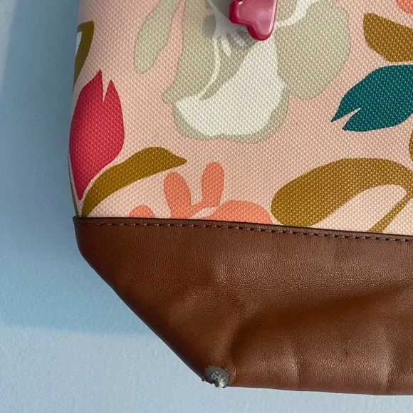 Fossil Women's Mother's Day Large Shopper Tote Pink Floral - Picture 6 of 11